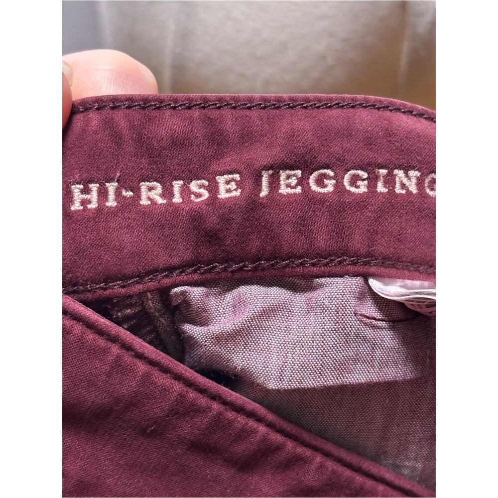 American Eagle Outfitters Women's Burgundy Hi-Rise Jeggings Size 2 Regular - Picture 8 of 9